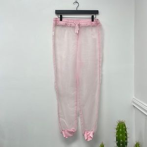Light pink mesh joggers